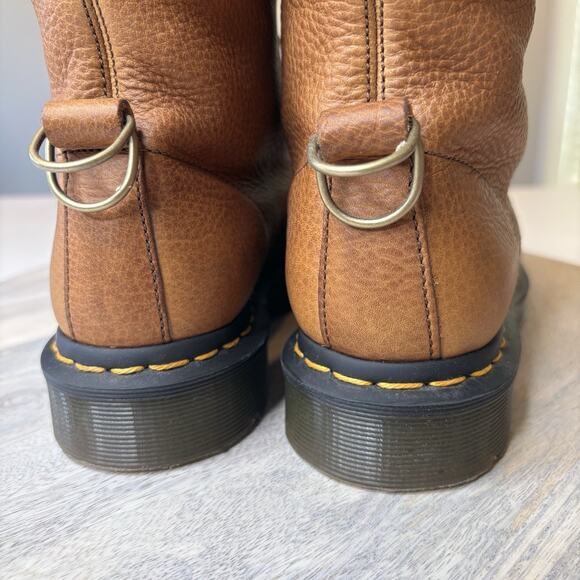 Dr. Martens Women's Aimilita Fur Lined Grizzly Brown Leather Boots US Size 7 - Picture 7 of 11